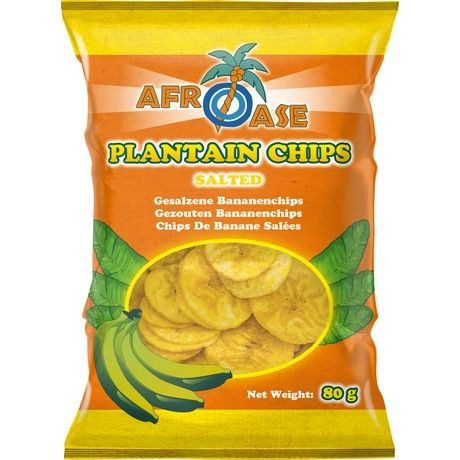 AFROASE  Bananenchips Gesalzen